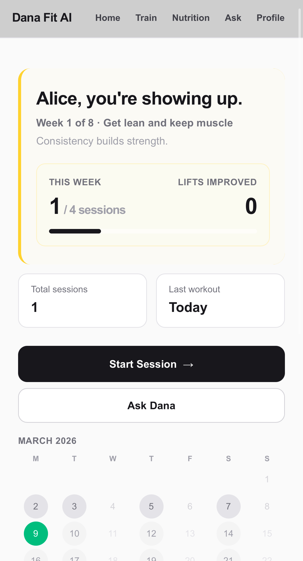 Train and progress automatically